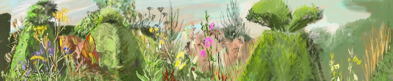 Digital drawing - God morning Great Dixter