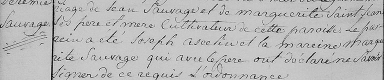 Birth of Jérémie Sauvage