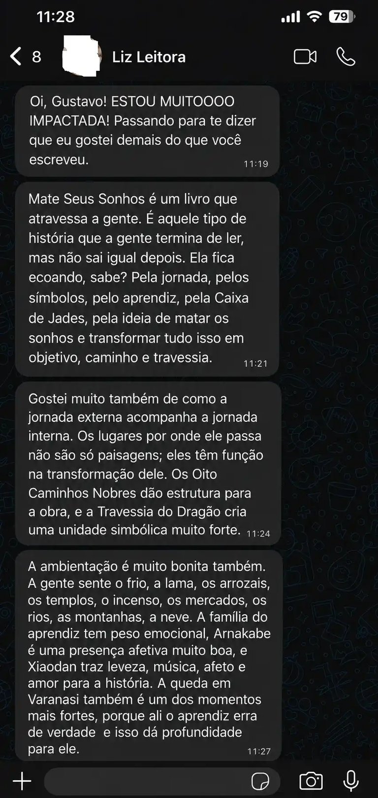 Avaliações WhatsApp Livro Mate Seus Sonhos