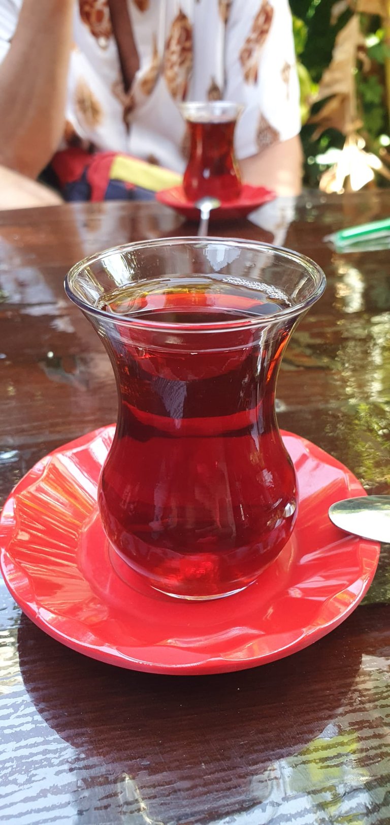 a glass of Turkish tea