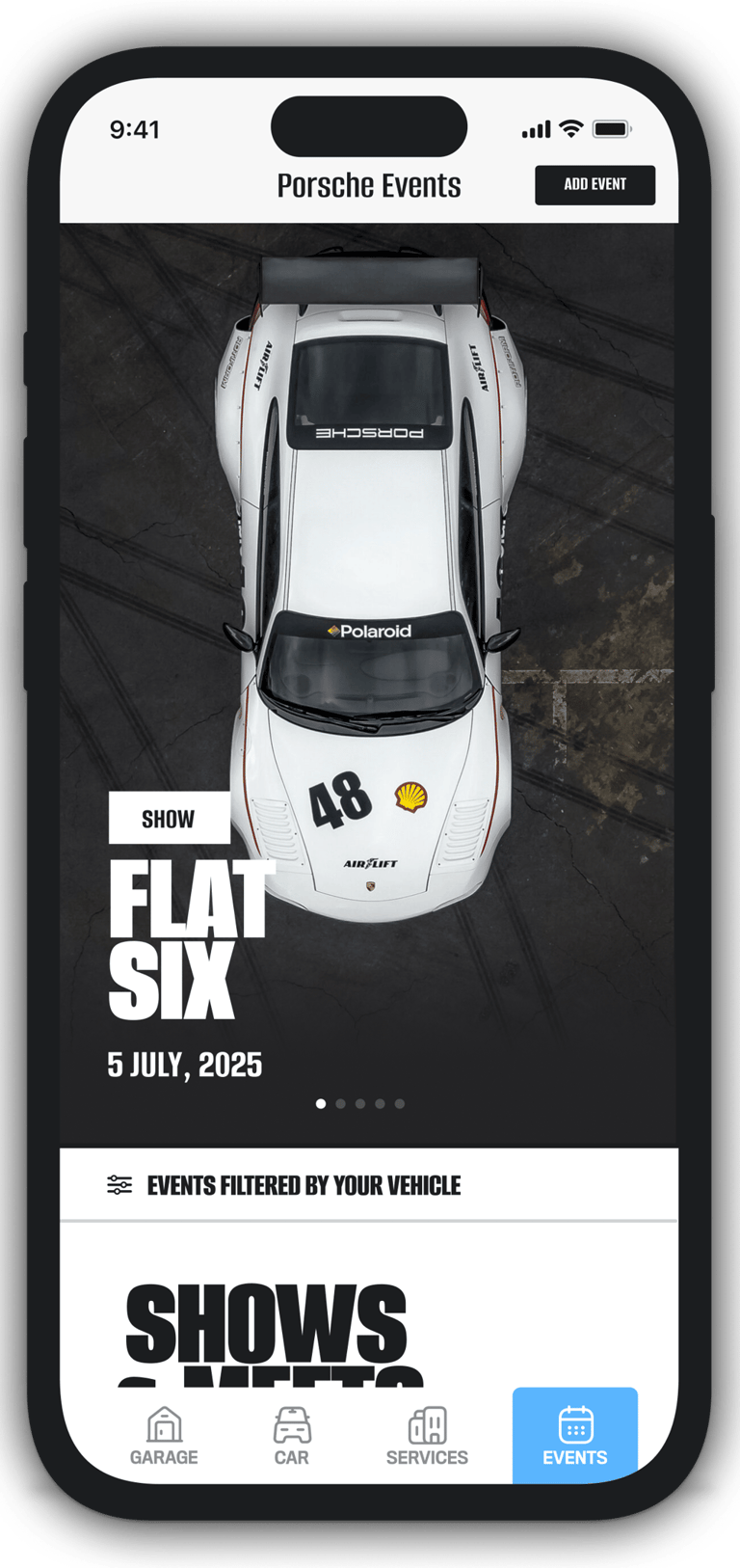 DRV247 Mobile app - Events