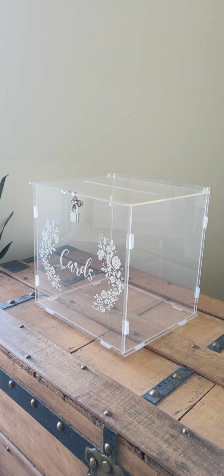 urne carrée transparente