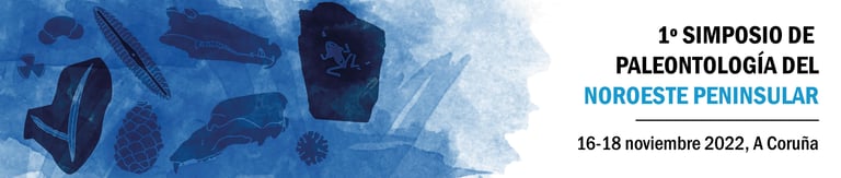 Banner of 1º Simposio de Paleontología del noroeste peninsular. B. Moncunill Solé CC BY-NC-ND 4.0