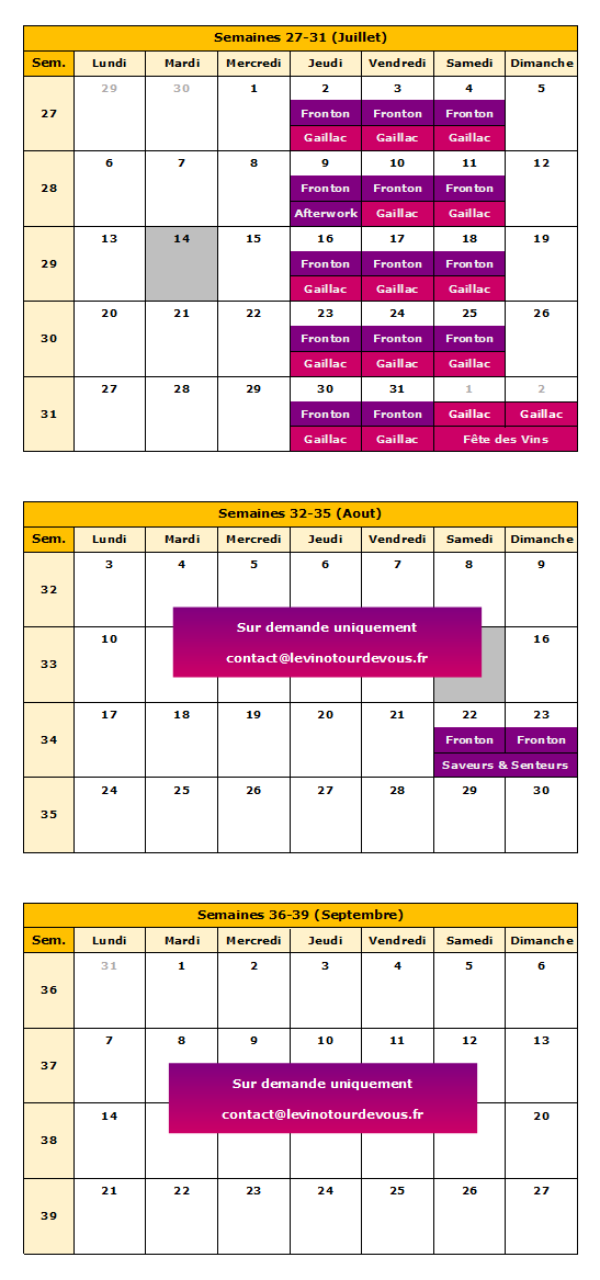 Calendrier