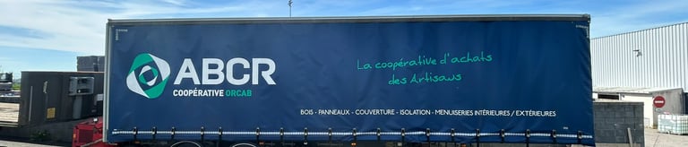 bache de camion avec logo ABCR