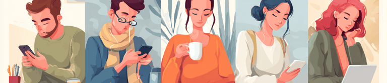 a group of people sitting at a table with a laptop and a cell phone