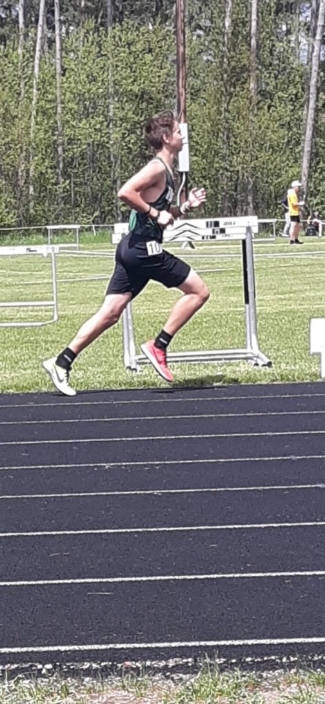 me running for track about to finish the race