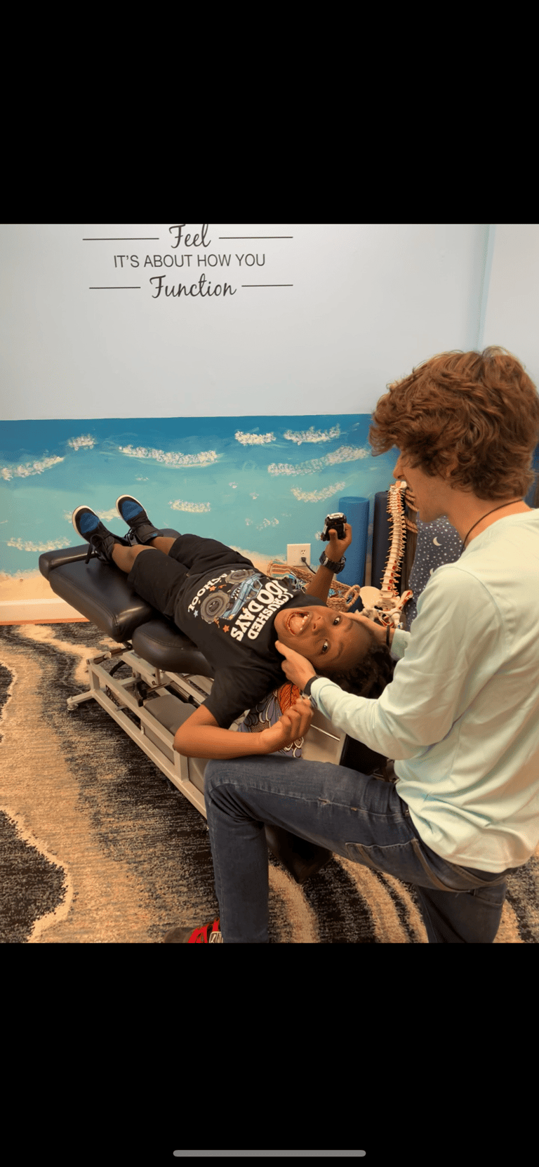 Pediatric chiropractic session for sensory processing in Franklin, TN