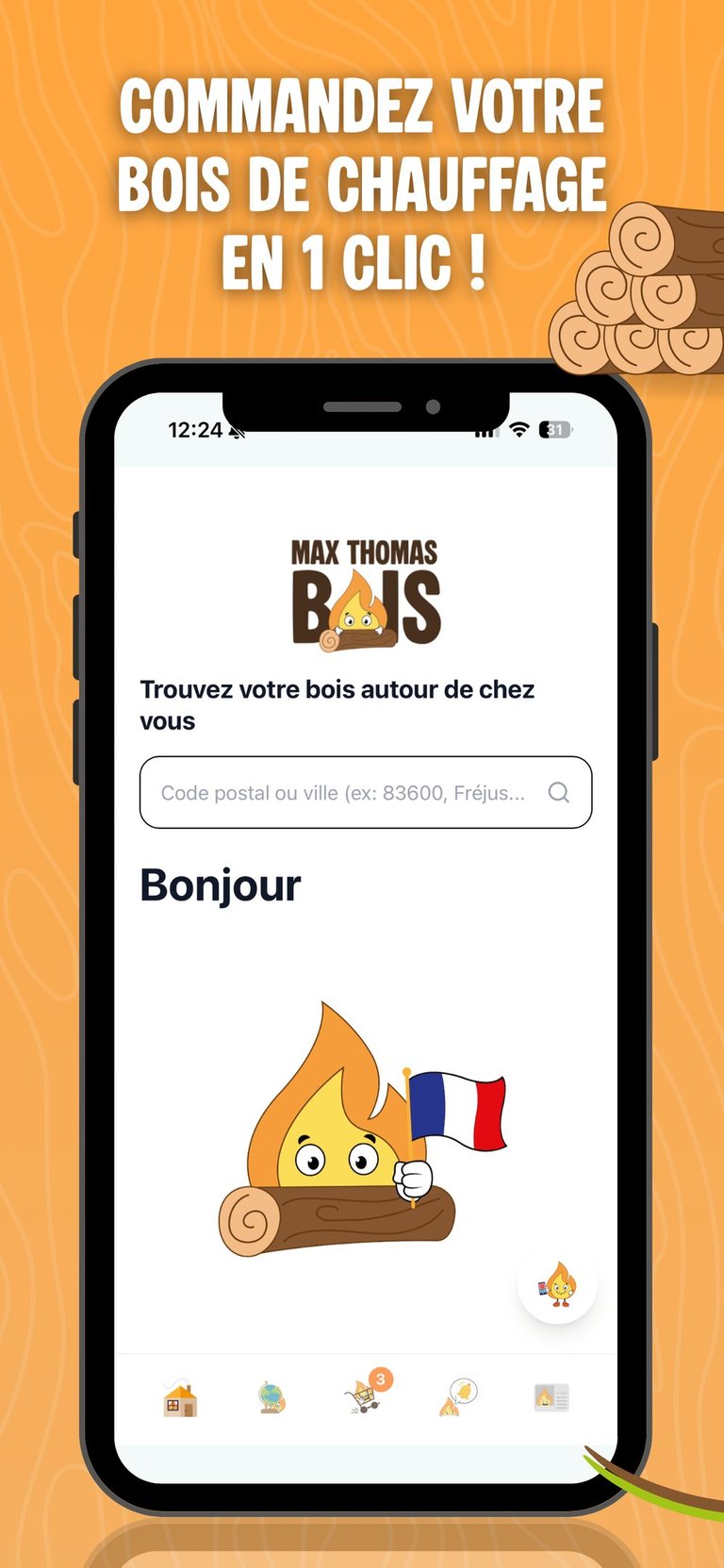 Application bois de chauffage