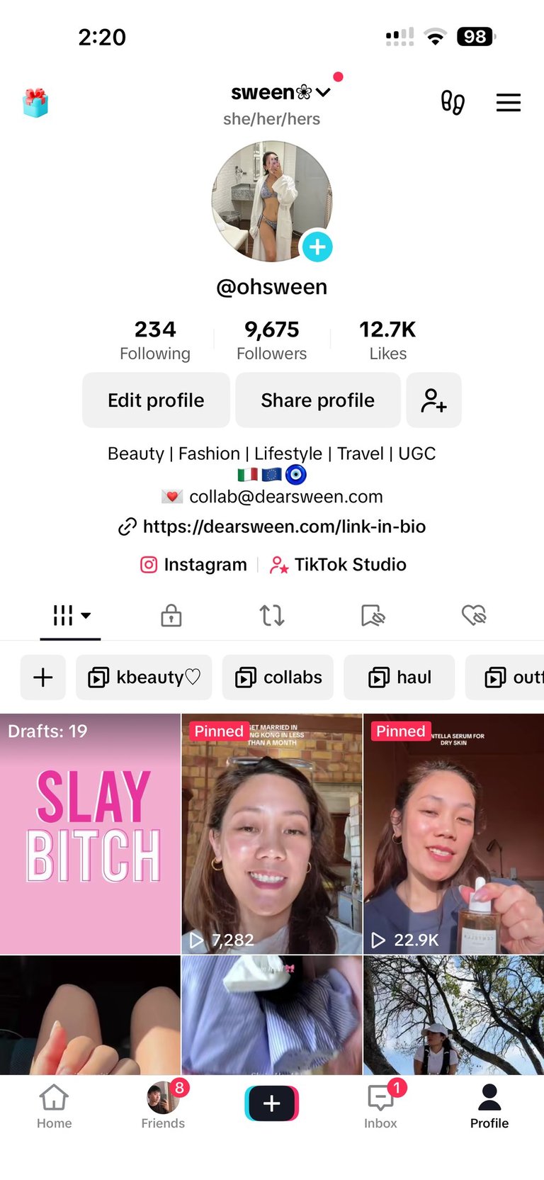 tiktok influencer korean skincare makeup kbeauty yesstyle influencer dearsween