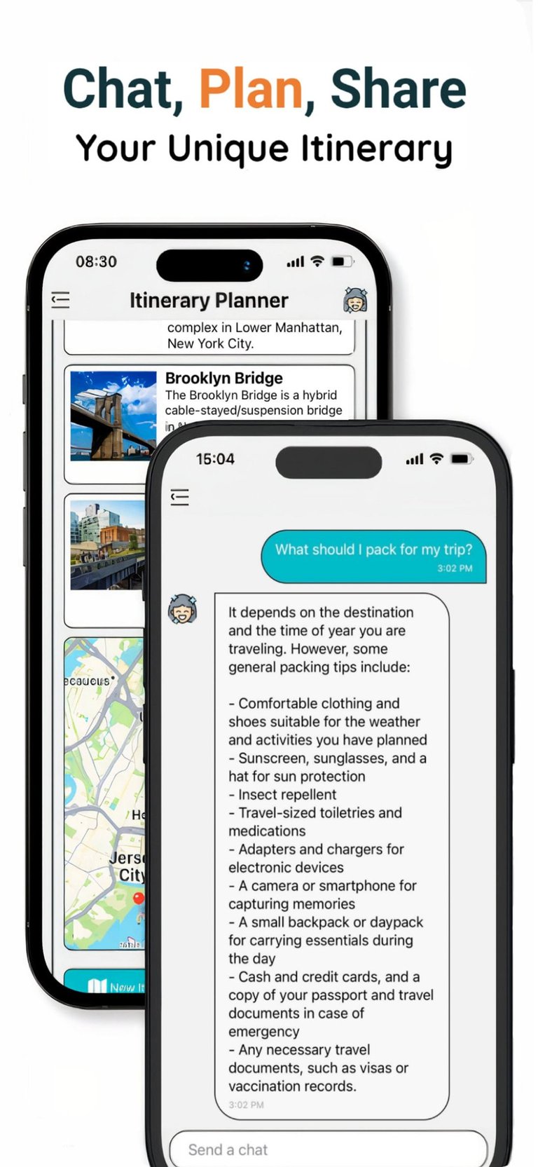 TRIPChatter Travel AI GPT chat assistant, AI itinerary planner