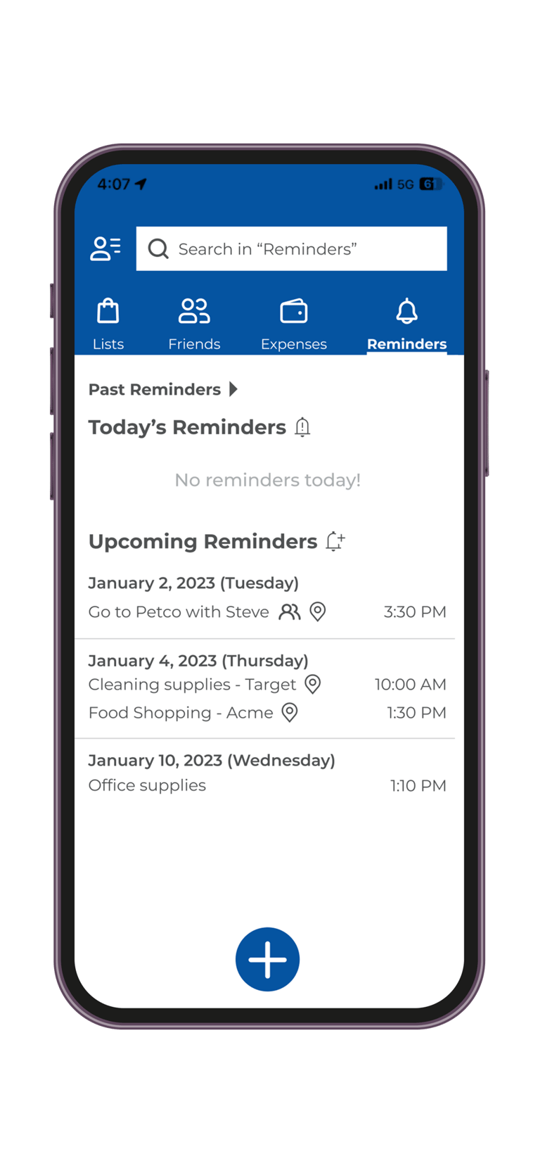 Shopden's Reminder Page