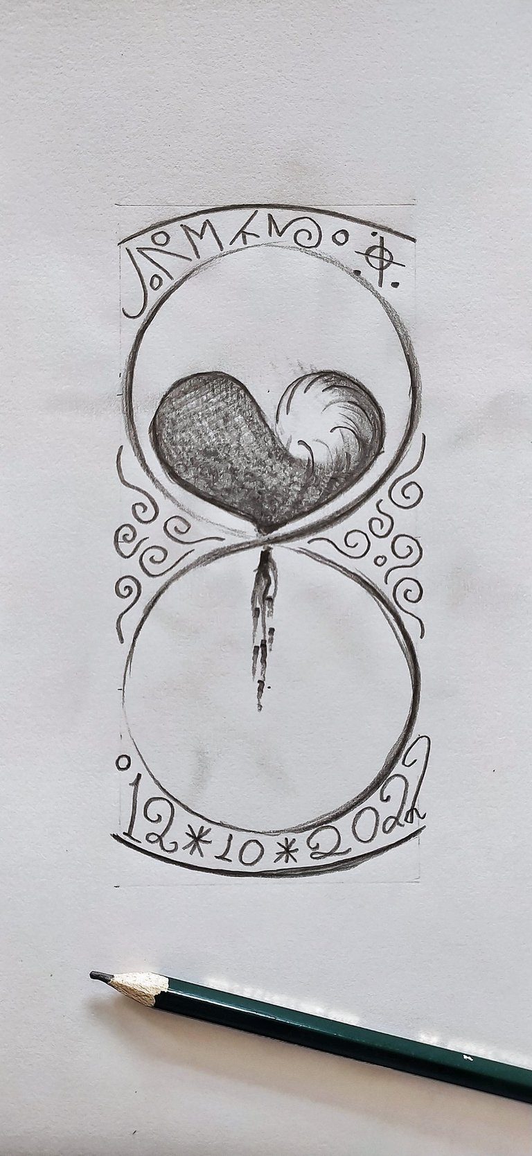 Desenho com tema tempo para o Inktober de 2022 por Jaum.