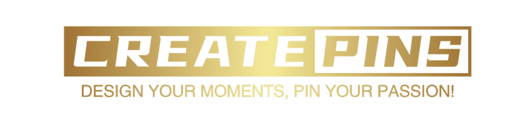 Create pins Logo Gold version