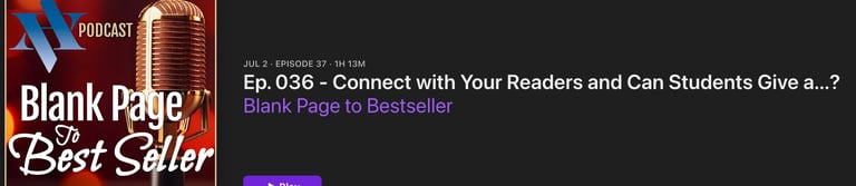 Blank Page to Bestseller Podcast logo