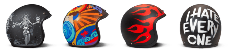 Kask motocyklowy typu jet
