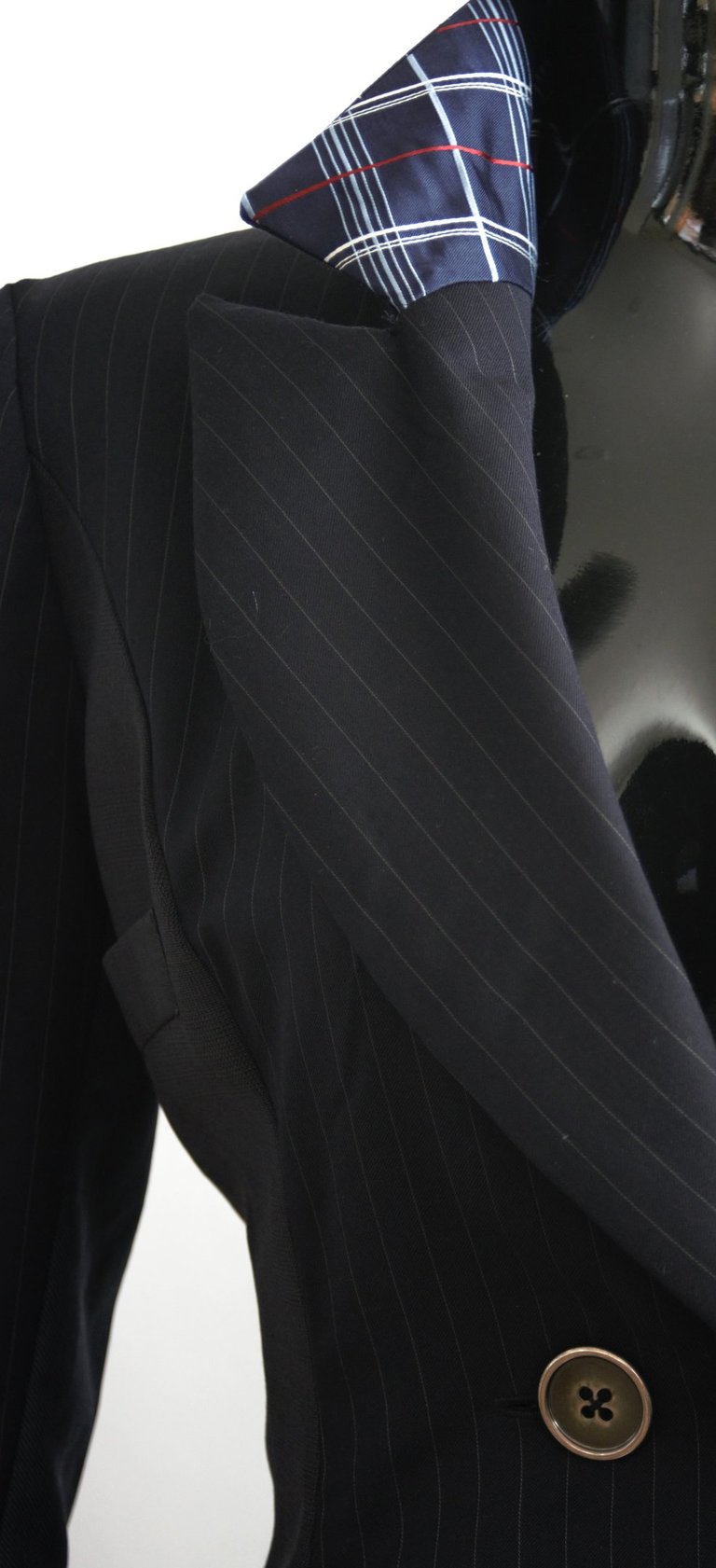 Upcycled jacket created from men's suits