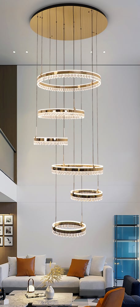 new design crystal chandelier for townhouse