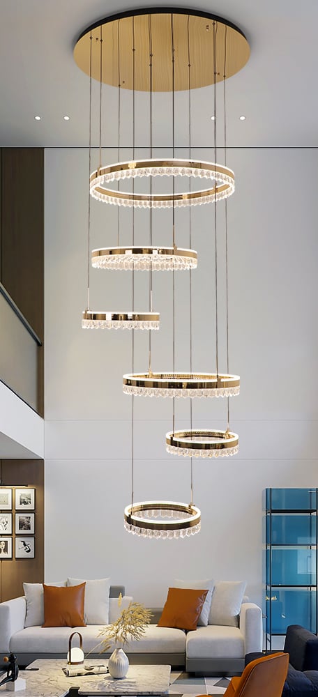 new design crystal chandelier for townhouse