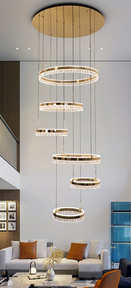 new design crystal chandelier for townhouse