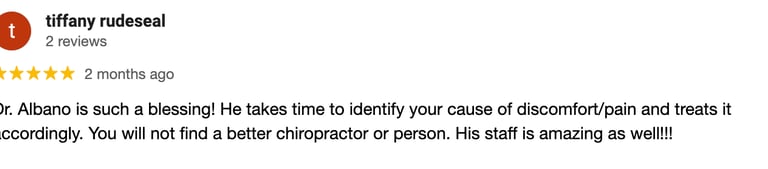 five star review from a patient #7