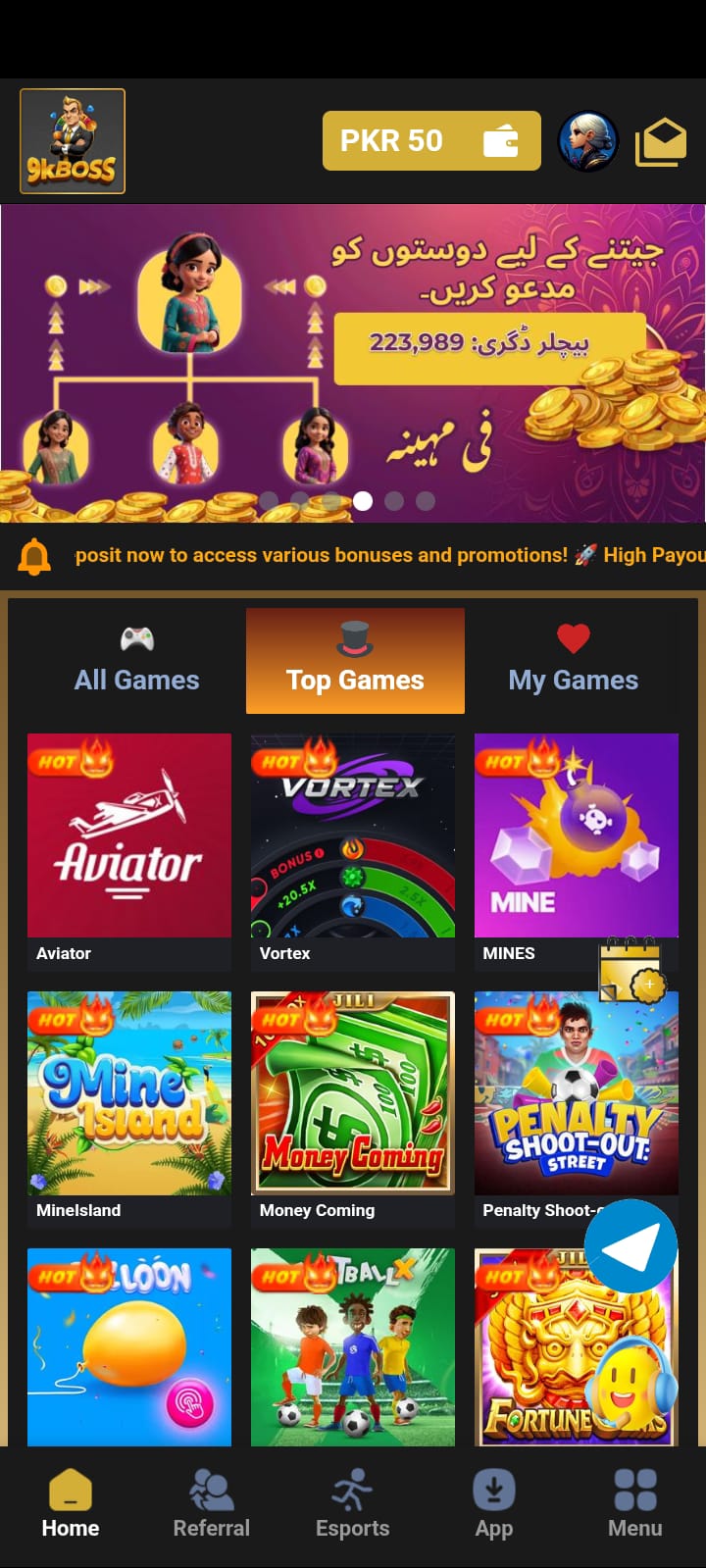 Top Games in 9K Boss Game APP.