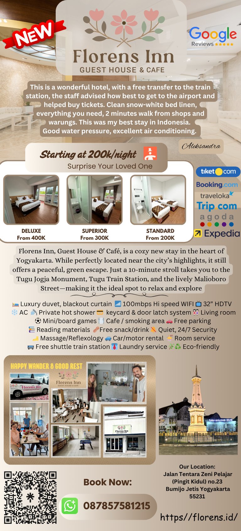 florens inn booklet brochure