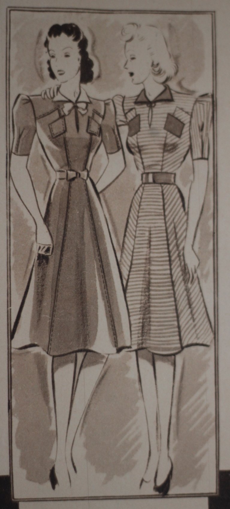 Source d'inspiration pour la robe années 1940. Magazine Mode de jour du 9/06/1940