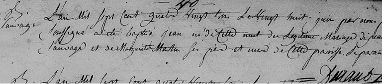 Birth of Jean Sauvage