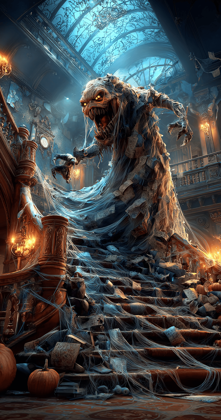 ghoul in a haunted mansion