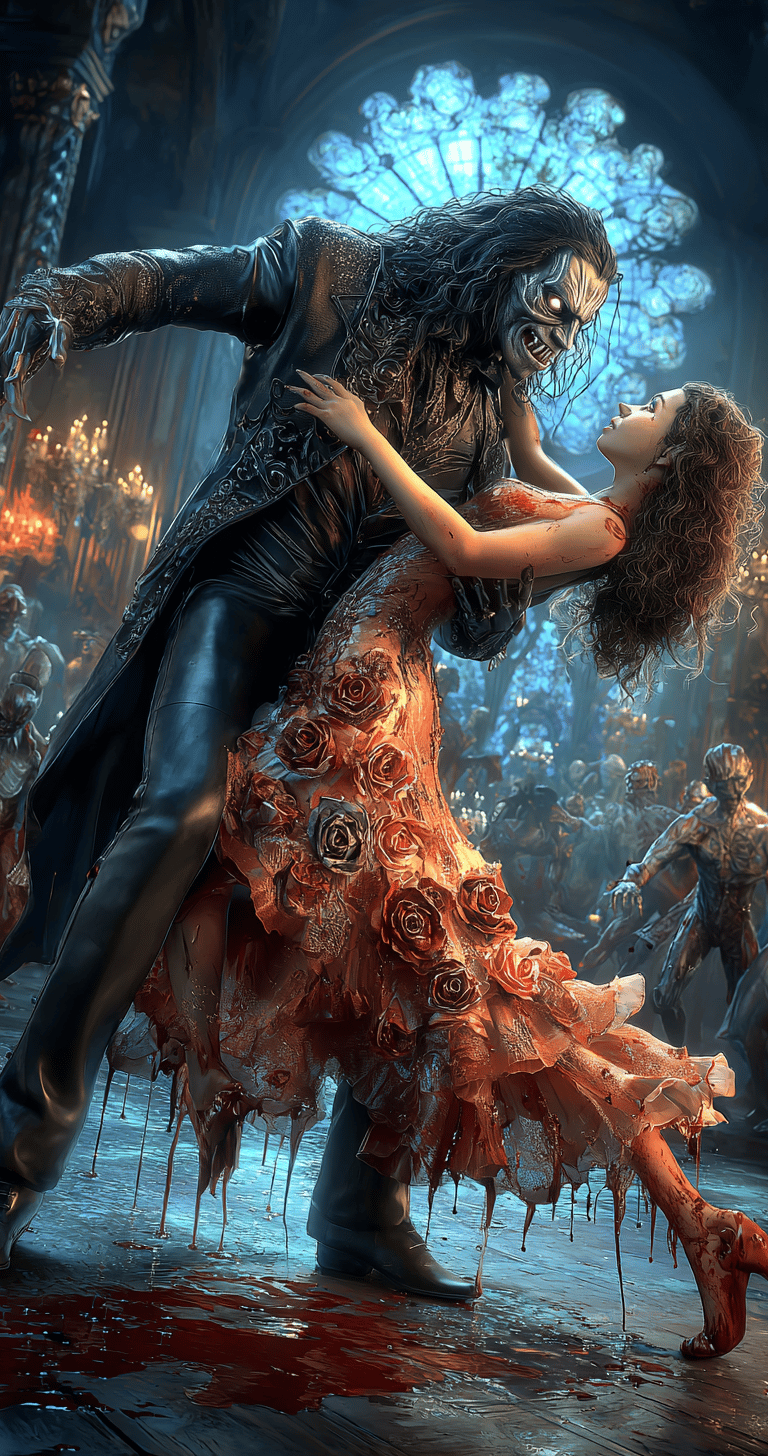 Ghouls dancing away the Halloween night 