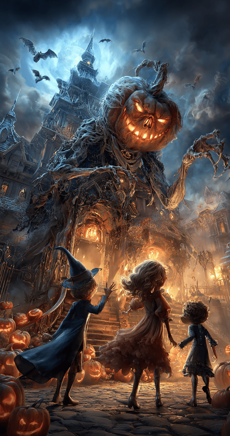 Scary halloween night pumpkin