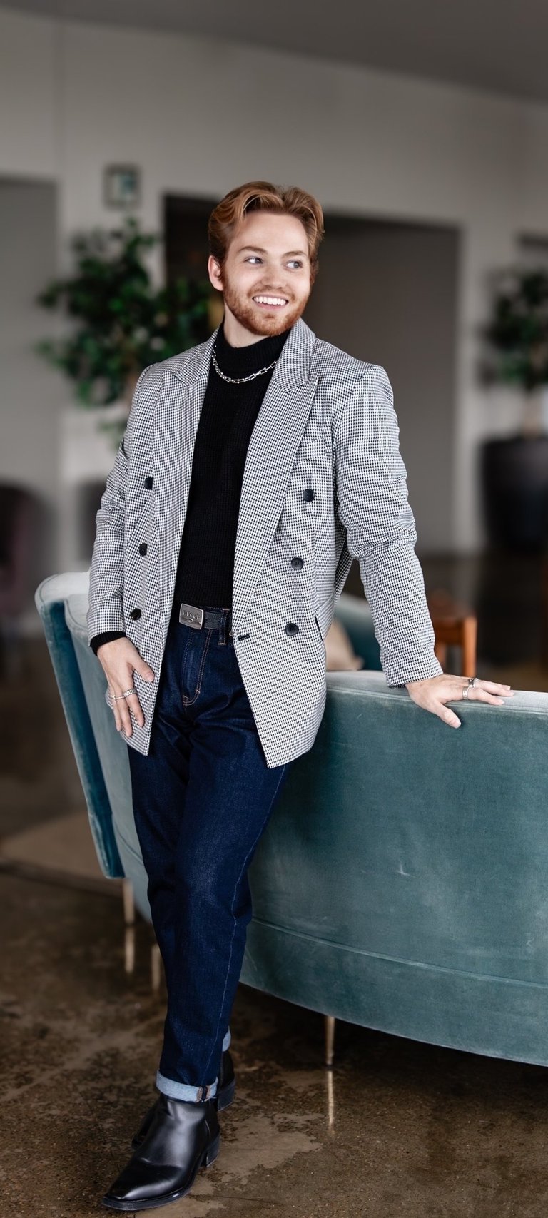 a man in a suit and a suit jacket