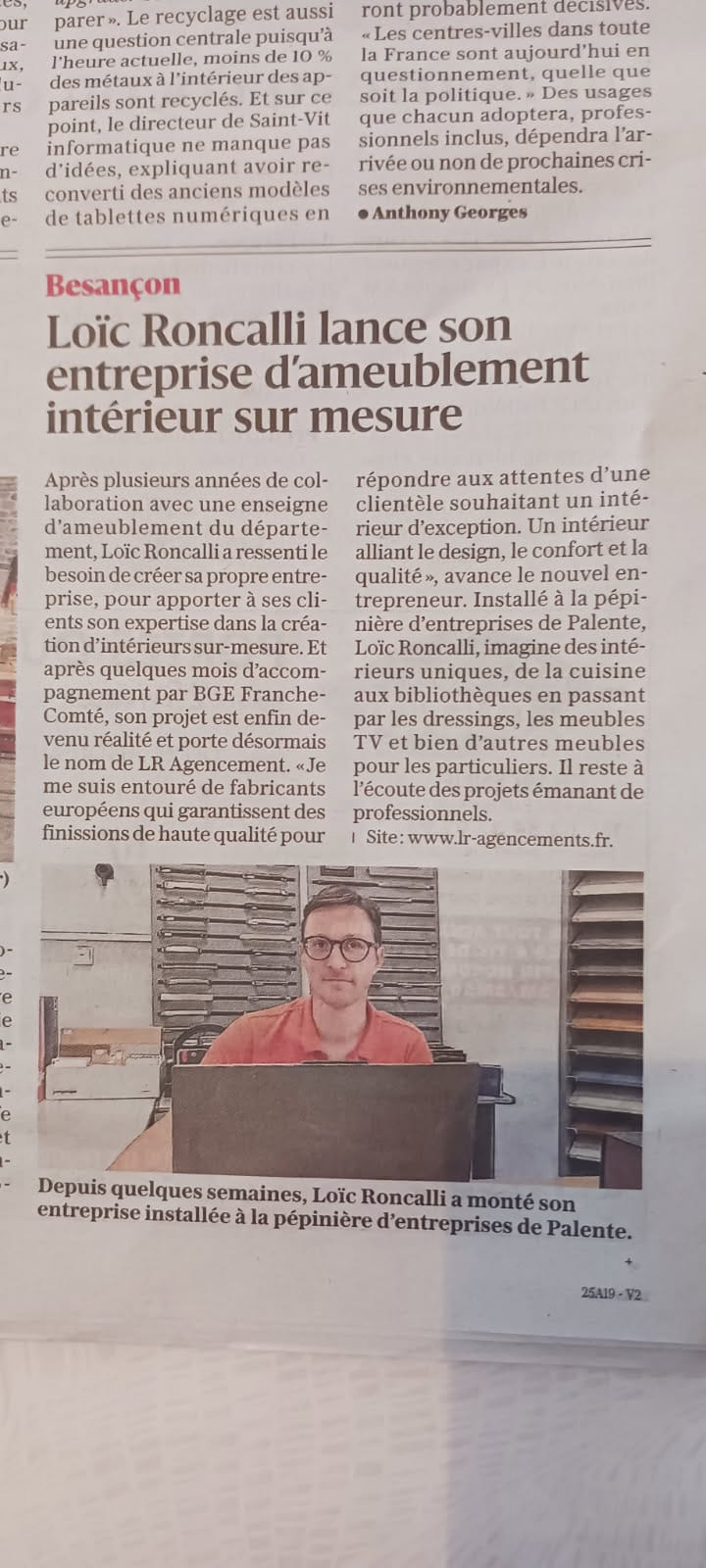 Aménagements sur mesure à Besançon Est Républicain Octobre 2025 Franche Comté