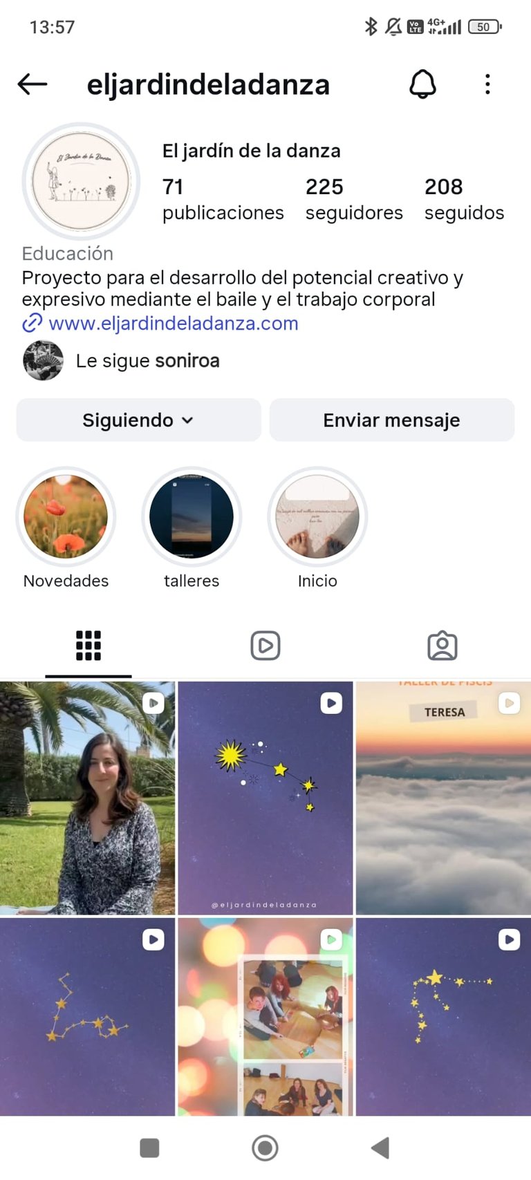 optimización de feed de Instragram llavoretes social media para el jardin de la danza