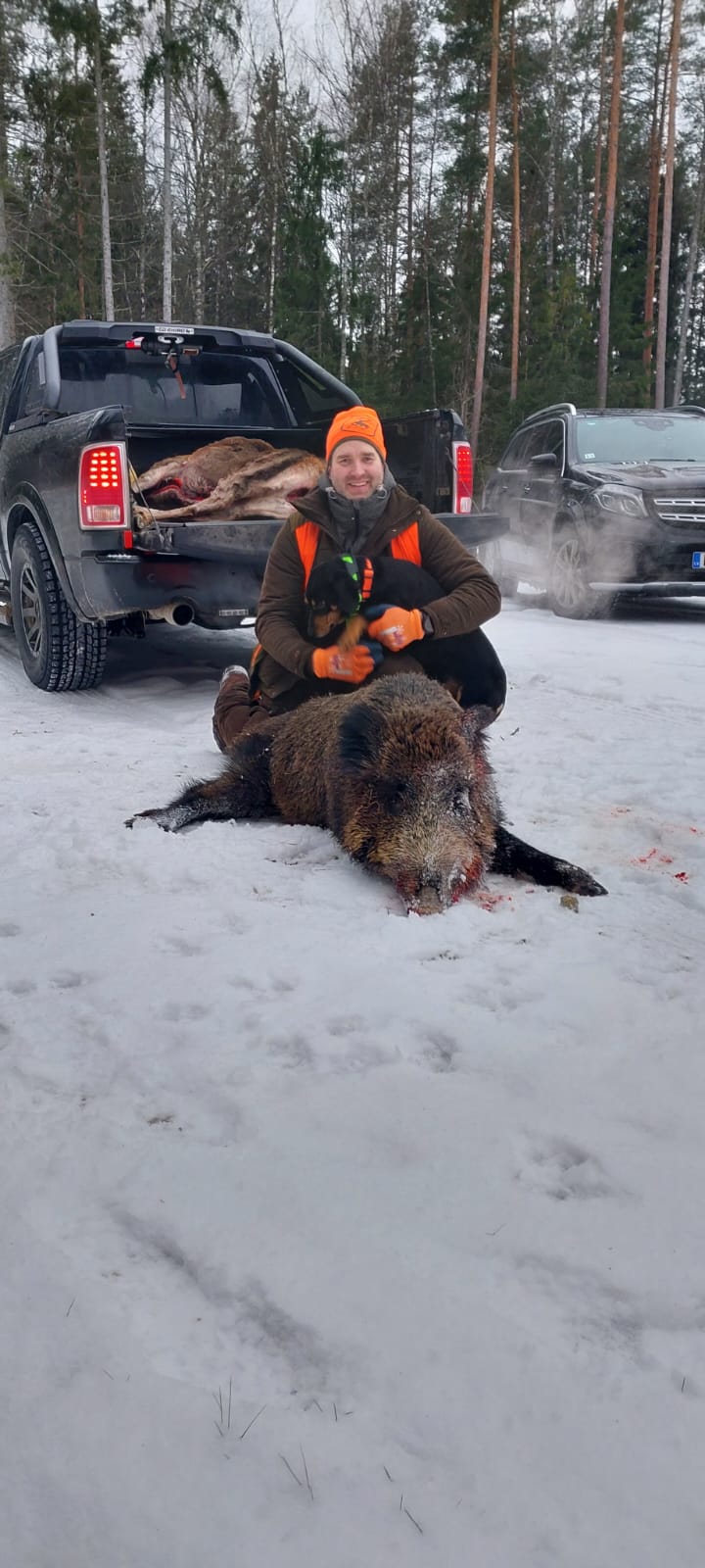 Jagdtrophäe in Lettland nach dem Jagd