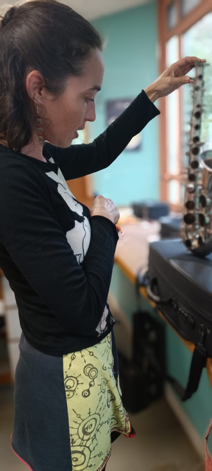 Photo de Océane Chotard avec son saxophone