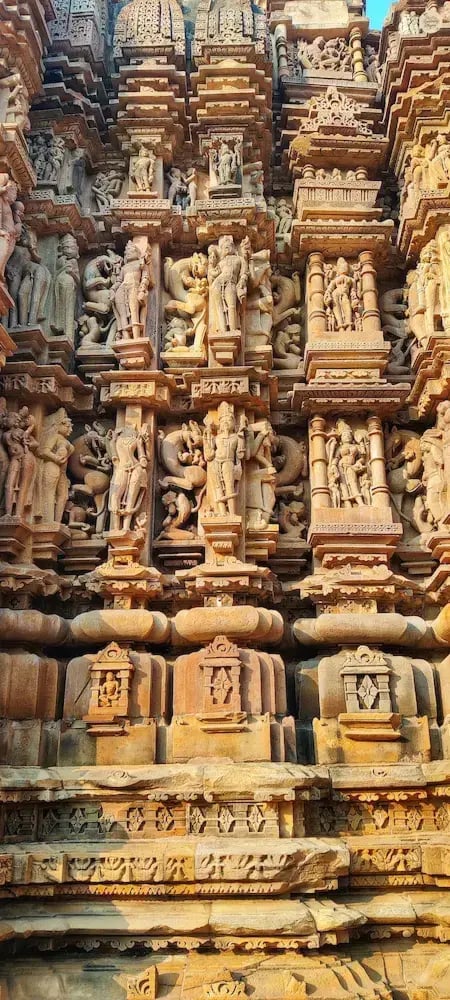 Outer view of Jagadambi Temple, part of the Western Group of Temples, Khajuraho.