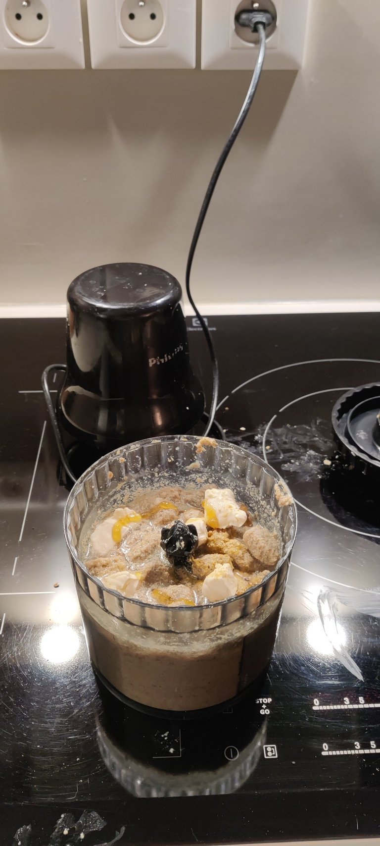 a bowl of food on a stove top