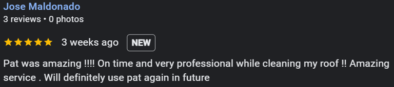 five star review pressure washing