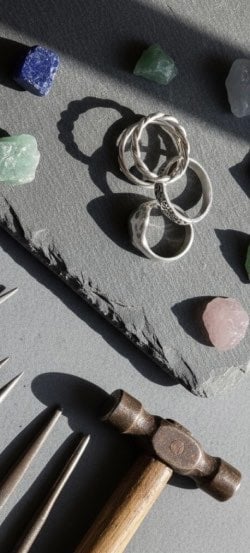 étal du bijoutier artisan