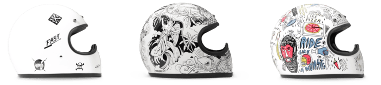 Kask motocyklowy w stylu cafe racer