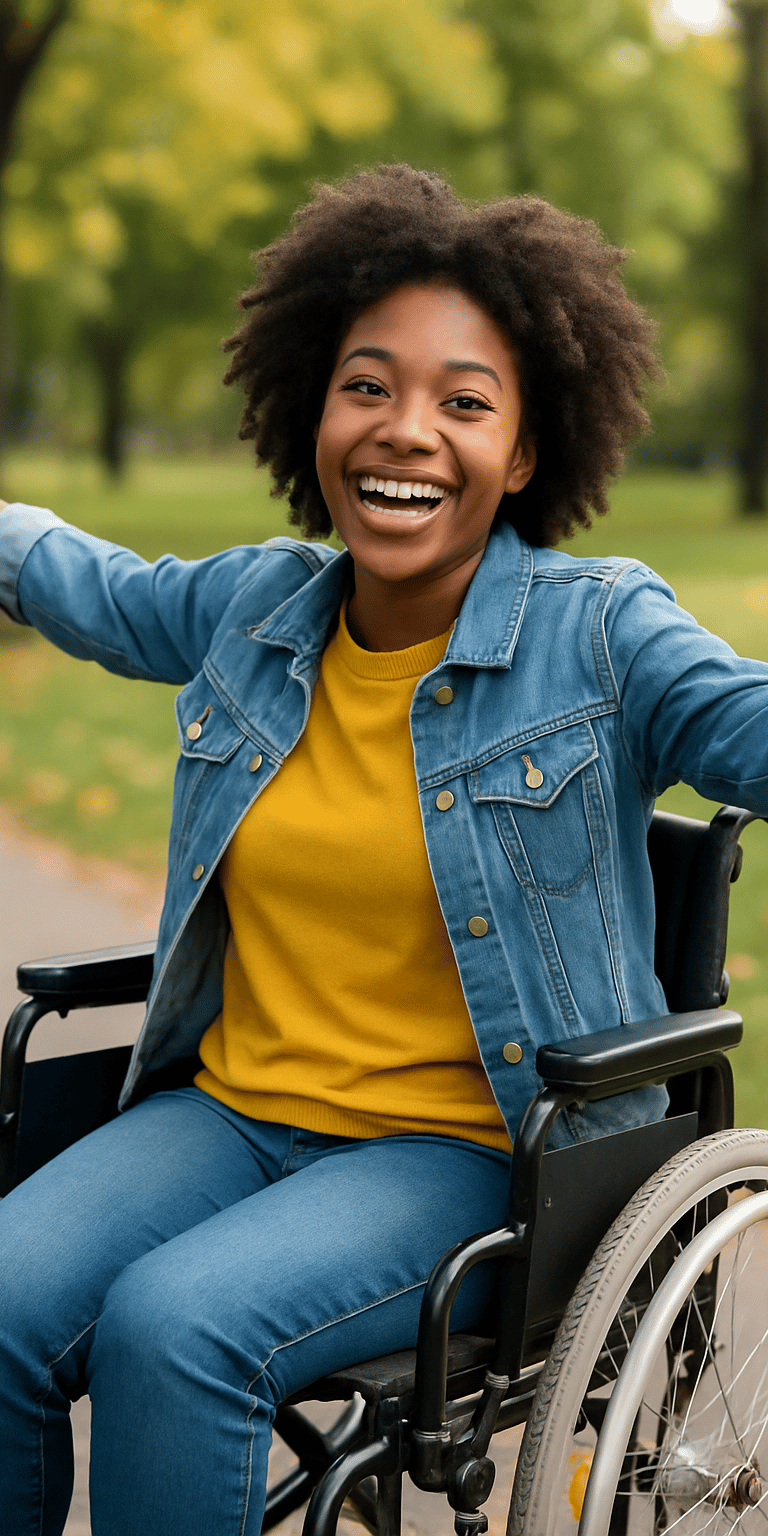 Photo d'une jeune femme en situation de handicap pour la journée mondiale du handicap