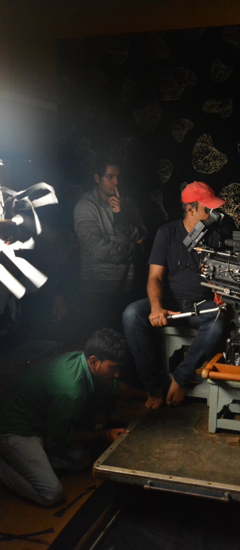Himayath Khan and camera man filming an advertisement