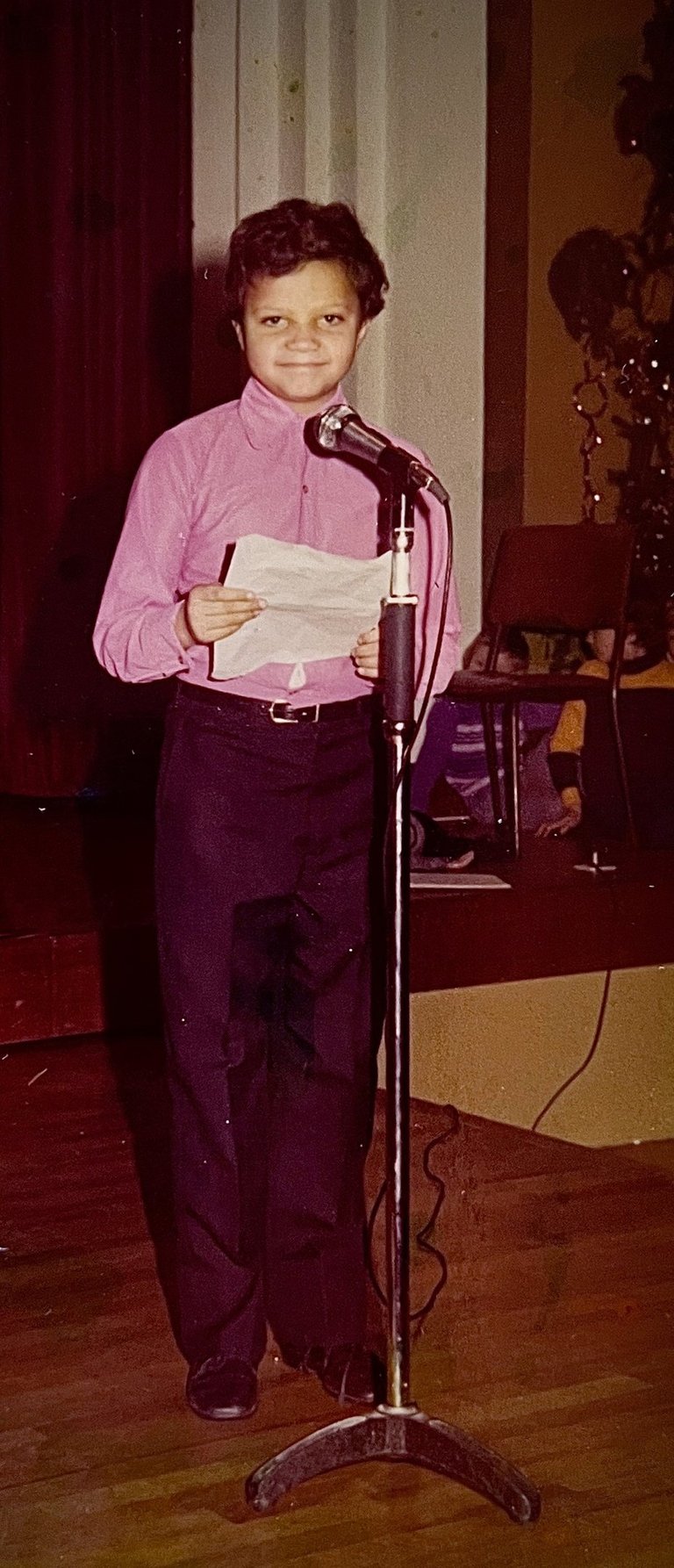 Jon Yon performing on stage at a young age