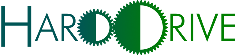 Hard Drive 'making manufacture greener' logo