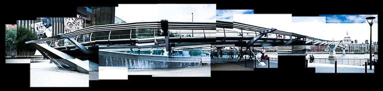 A joiner composition of the Millenium Bridge over the River Thames