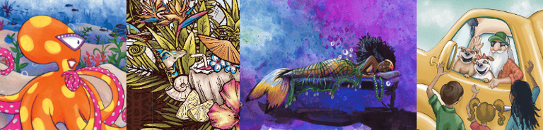 Collection of illustrations by New Orleans illustrator Melissa Vandiver.