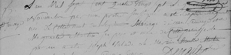 Birth of Marguerite Martin