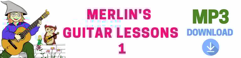 Free Audio Download - Merlins Guitar Lessons Book 1